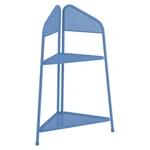 Niebieska metalowa półka narożna na balkon Garden Pleasure MWH, wys. 100 cm
