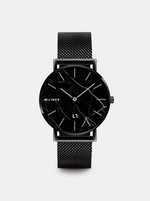 Women's watch with black stainless steel millner belt