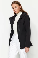 Trendyol Winter Essentials/Ski Collection Black Waterproof Hooded Fleece Jacket