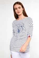 MONNARI Woman's Blouses Striped Blouse Multi White