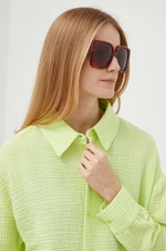 Košile Rich & Royal dámská, zelená barva, relaxed, s klasickým límcem