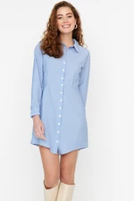 Trendyol Navy Striped Shirt Dress