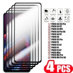 4PCS full cover 9D Tempered Glass For xiaomi Poco M5 M5s X5 pro X4 F4 F3 GT M4 5G X3 NFC protective film glass screen protector