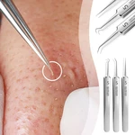 German Ultra-fine No.5 Cell Pimples Blackhead Clip Cleaner Tool Blackhead Dots Pore Remover Needle Black 0.1mm Acne Tweezer B7T6