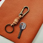 Pendant Key Chain New Personality Waist Hanging Key Ornament Vintage Cowhide Key Ring Men