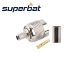 Superbat 10pcs RP-TNC Crimp Plug(Female Pin) RF Coaxial Connector for Cable RG58 RG142,LMR19