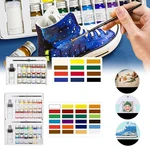 Metallic Fabric Paint Set Permanent Fabric Paint Textile Paint Paint Kit Art And Craft Supplies For T-Shirts Jeans Bags Shoes