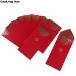 10pcs Happy Lucky New Year Wedding Red Envelope Chinese Spring Festival Gold Printing Red Pocket To Fill In Money