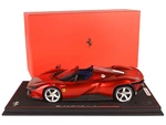 Ferrari SP3 Daytona "Icona Series" Red Magma Metallic with DISPLAY CASE Limited Edition to 899 pieces Worldwide 1/18 Model Car by BBR