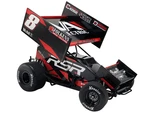 Winged Sprint Car 8 Aaron Reutzel "RSR" Baughman-Reutzel Motorsports "World of Outlaws" (2023) 1/18 Diecast Model Car by ACME