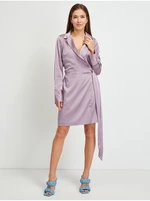 Light Purple Women Shiny Wrap Dress Guess - Women