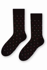 Steven 056 197 vzor černé Oblekové ponožky 45/47 černá