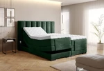 Elektrická polohovací boxspringová postel VERONA 160 Loco 35 - tmavě zelená,Elektrická polohovací boxspringová postel VERONA 160 Loco 35 - tmavě zelen