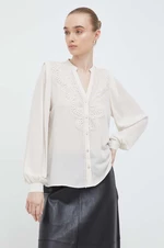 Košile Bruuns Bazaar dámská, béžová barva, regular