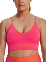 Under Armour UA Seamless Low Long Rib Sportovní podprsenka Růžová