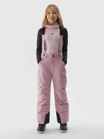 Dívčí lyžařské kalhoty se šlemi membrána 8000 - růžové