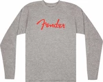 Fender Tricou Spaghetti Logo LS Unisex Heather Gray XL