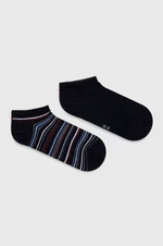Ponožky Tommy Hilfiger 2-pak dámske, tmavomodrá farba
