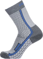 Husky Treking L (41-44), šedá/modrá Ponožky