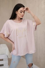 Powdery pink cotton foam blouse