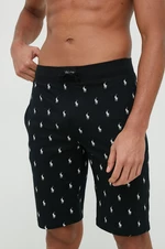 Bavlněné pyžamové šortky Polo Ralph Lauren černá barva, 714899513