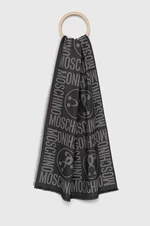Šátek Moschino šedá barva, M2896 30758
