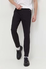 Kalhoty Tommy Jeans pánské, černá barva, jednoduché, DM0DM18339