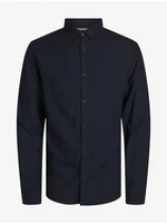 Men's Dark Blue Jack & Jones Maze Shirt - Men