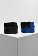 Children's canvas belt 2 pieces black+blue