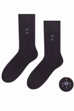 Steven 056-134 grafitové Pánské ponožky 45/47 grafitová (tmavě šedá)
