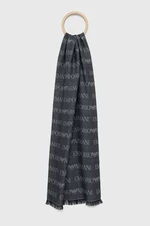 Vlnený šál Emporio Armani tmavomodrá farba, vzorovaný, 625060 CC786