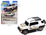 2007 Toyota FJ Cruiser White with Stripes and Roofrack Limited Edition to 4800 pieces Worldwide 1/64 Diecast Model Car by Johnny Lightning