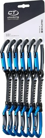 Climbing Technology Lime Set DY Quickdraw Anthracite/Electric Blue Solid Straight/Solid Bent Gate 12.0 Mosquetón de escalada