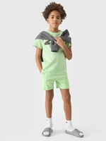 Chlapecké teplákové šortky - světle zelené