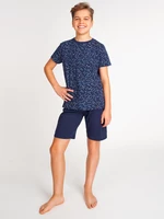 Yoclub Kids's Boys' Short Cotton Pyjamas PIA-0036C-A110 Navy Blue