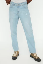 Trendyol Blue Men's Destroyed Relax Fit Jeans