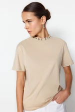 T-shirt da donna Trendyol Collar Printed
