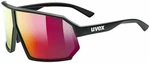 UVEX Sportstyle 237 Black Mat/Mirror Red Cyklistické brýle