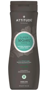 Attitude Super leaves Přírodní pánský šampón & tělové mýdlo (2v1) s detoxikačním účinkem - proti lupům 473 ml