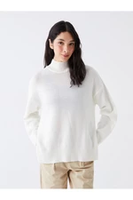 LC Waikiki Half Turtleneck Women's Knitwear Sweater with Straight Long Sleeves Oversize