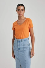 DEFACTO Regular Fit V Neck Short Sleeve T-Shirt