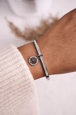 Bracelet with cubic zircon Tree of Life Silver Alive