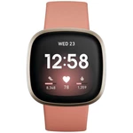 Inteligentné hodinky Fitbit Versa 3 - Pink Clay/Soft Gold Aluminum (FB511GLPK) inteligentné hodinky • 1,58" OLED displej • dotykové a tlačidlové ovlád
