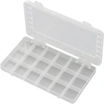 TRU COMPONENTS PP18-01 krabička na drobné súčiastky, (d x š x v) 195 x 100 x 13 mm, Priehradiek: 18, pevné rozčlenenie,