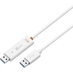 j5create KVM prepojovací kábel [1x USB 3.0 zástrčka A - 1x USB 3.0 zástrčka A] 1.50 m biela