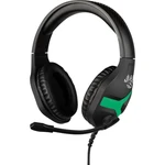 Konix NEMESIS herný headset jack 3,5 mm káblový na ušiach čierna / zelená stereo