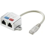 Renkforce RJ45 sieťový adaptér T CAT 6 [2x RJ45 zásvuka - 1x RJ45 zástrčka] 15.00 cm kov