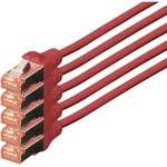 Digitus DK-1644-100-R-5 RJ45 sieťové káble, prepojovacie káble CAT 6 S/FTP 10.00 m červená fóliové tienenie, kompletné t