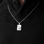 1 PC Stainless Steel Hip Hop Playing Card A Playing Card K Pendant Necklace