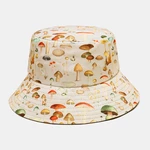 Collrown Women & Men Mushroom Pattern Print Casual Soft Outdoor Travel Couple Hat Bucket Hat